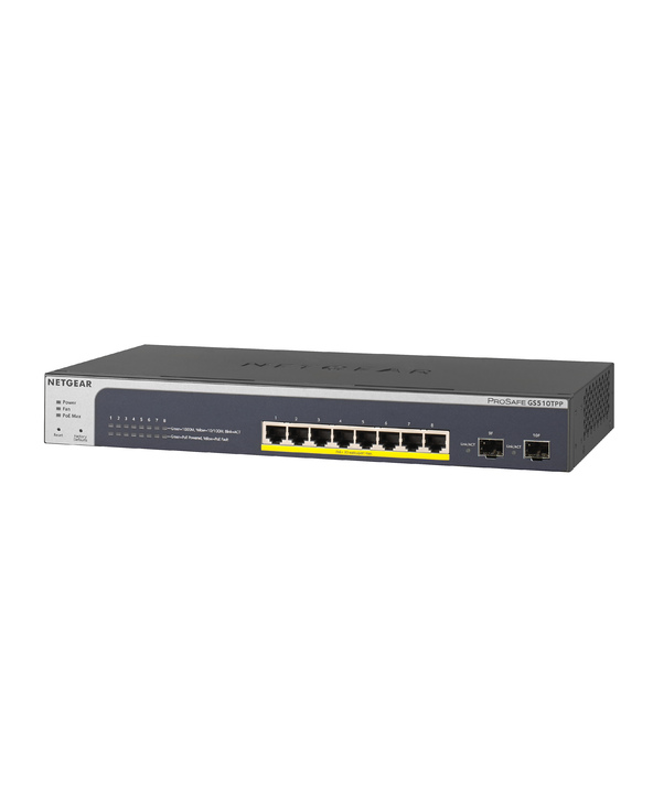 NETGEAR GS510TPP Géré L2/L3/L4 Gigabit Ethernet (10/100/1000) Connexion Ethernet, supportant l'alimentation via ce port (PoE) No