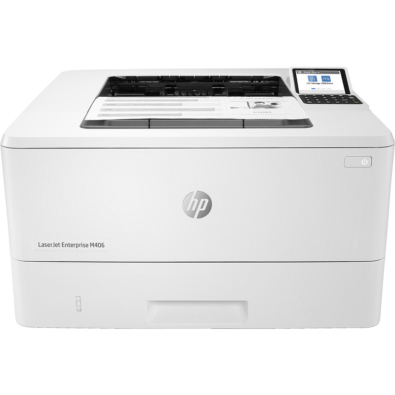 HP LaserJet Enterprise M406dn, Noir et blanc, Imprimante pour Entreprises, Imprimer, Taille compacte Sécurité renforcée Impressi