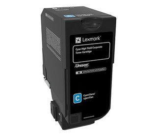 Lexmark 74C2HCE Cartouche de toner 1 pièce(s) Original Cyan