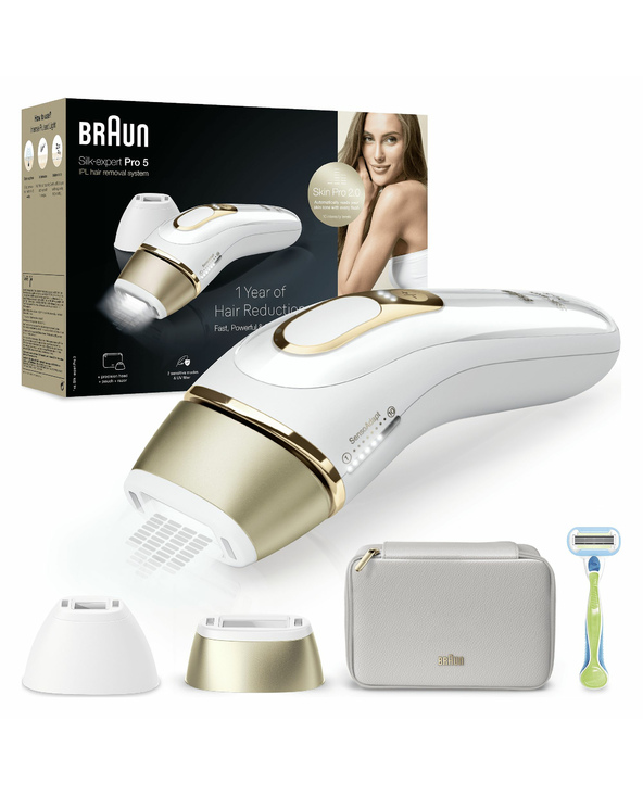Braun PL5152 Lumière pulsée Or, Blanc Braun PL5152 Lumière pulsée Or, Blanc