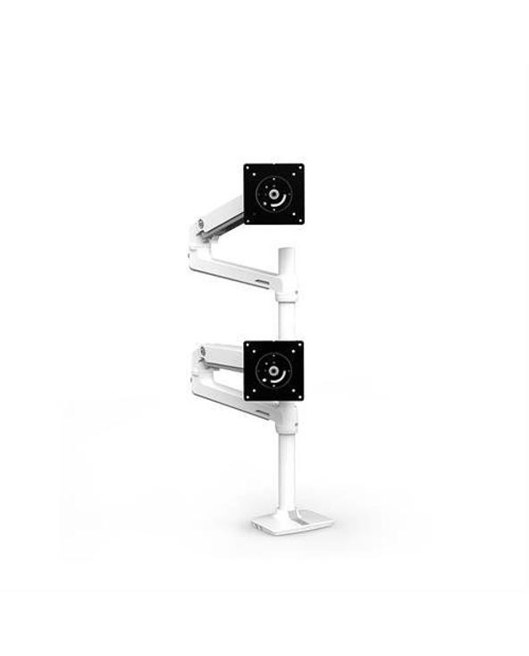 Ergotron LX Series LX Dual Stacking Arm 101,6 cm (40") Blanc Bureau