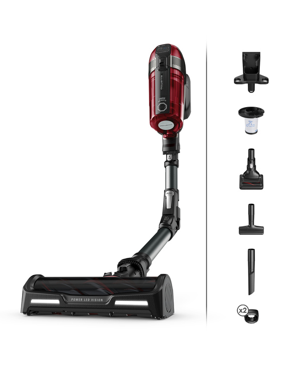 Rowenta X-Force Flex 12.60 RH98A8 aspirateur de table Rouge, Gris Sans sac Rowenta X-Force Flex 12.60 RH98A8 aspirateur de table Rouge, Gris Sans sac