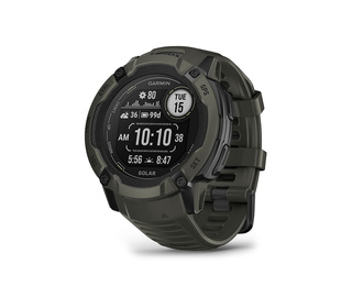 Garmin Instinct 2X Solar 2,79 cm (1.1") MIP 50 mm Numérique 176 x 176 pixels Écran tactile Vert GPS (satellite)