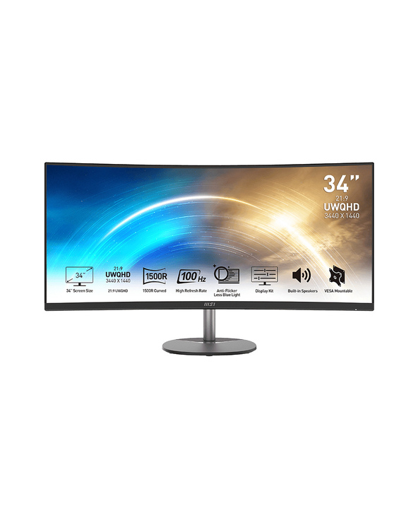MSI PRO MP341CQDE 34" UltraWide Quad HD Noir