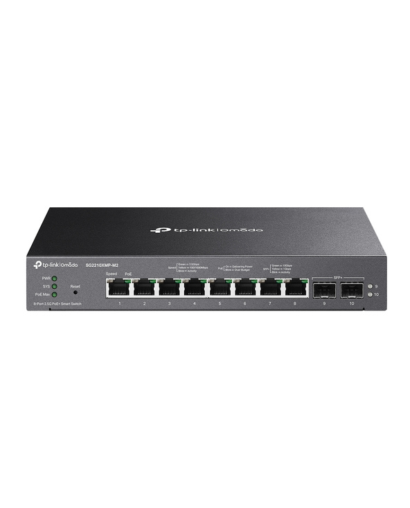 TP-Link Omada SG2210XMP-M2 commutateur réseau Géré L2/L2+ 2.5G Ethernet (100/1000/2500) Connexion Ethernet, supportant l'aliment