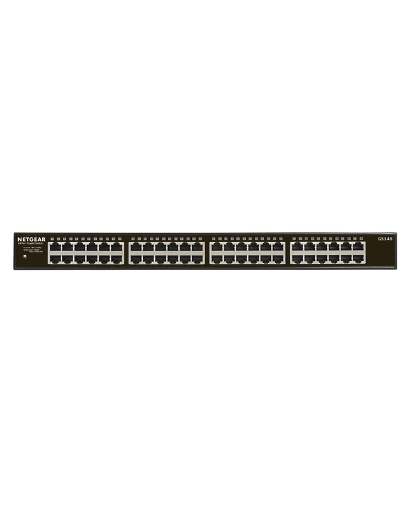 NETGEAR GS348 Non-géré Gigabit Ethernet (10/100/1000) 1U Noir NETGEAR GS348 Non-géré Gigabit Ethernet (10/100/1000) 1U Noir