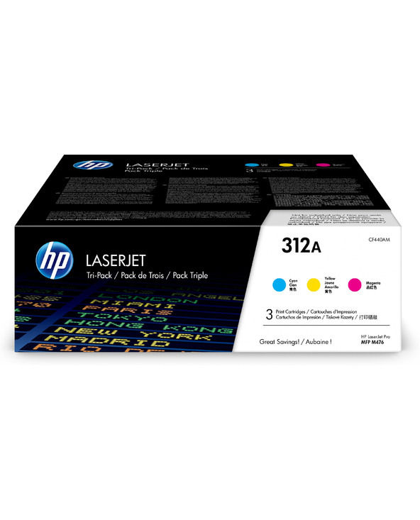 HP Cartouche 312A toner Cyan Tri-Pack