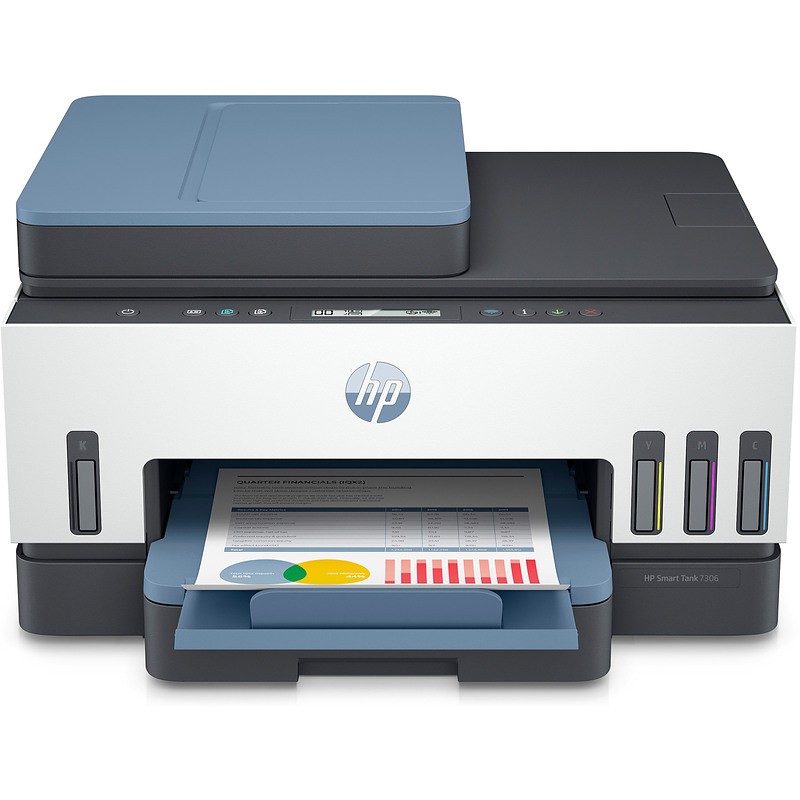 HP Smart Tank Imprimante Tout-en-un 7306, Couleur, Imprimante pour Maison et Bureau à domicile, Impression, numérisation, copie,