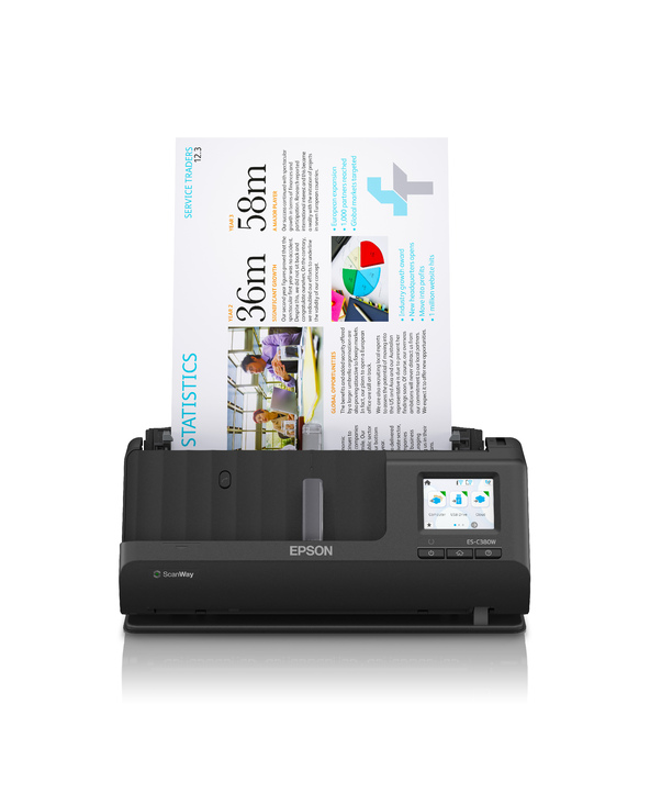 Epson ES-C380W Chargeur automatique de documents + Scanner à feuille 600 x 600 DPI A4 Noir Epson ES-C380W Chargeur automatique de documents + Scanner à feuille 600 x 600 DPI A4 Noir