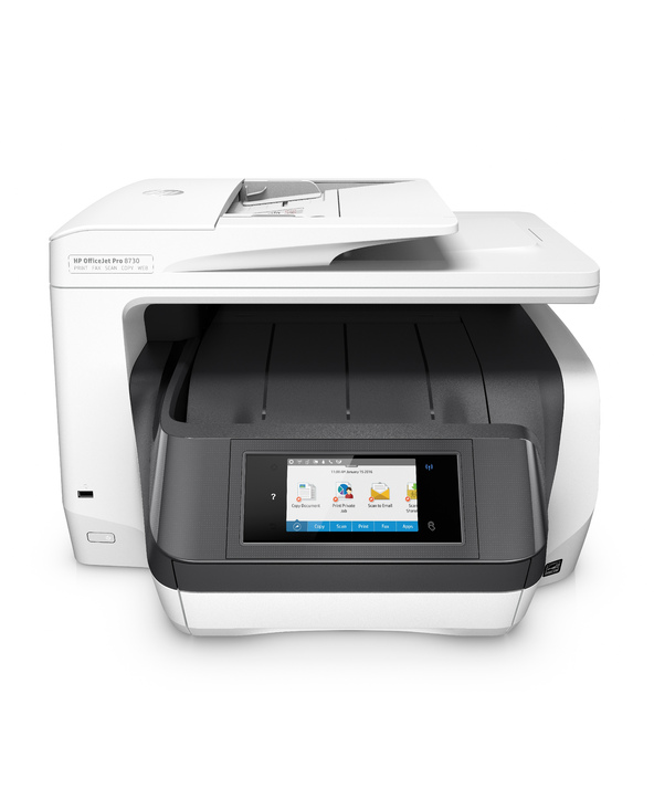 HP OfficeJet Pro Imprimante tout-en-un 8730, Couleur, Imprimante pour Domicile, Impression, copie, scan, fax, Chargeur automatiq