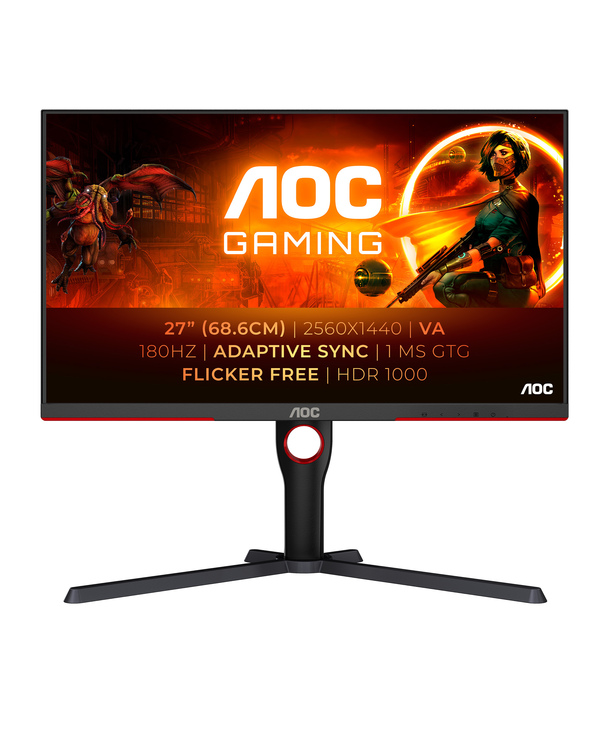 AOC G3 Q27G3XMN/BK 27" LED 2K Ultra HD 5 ms Noir