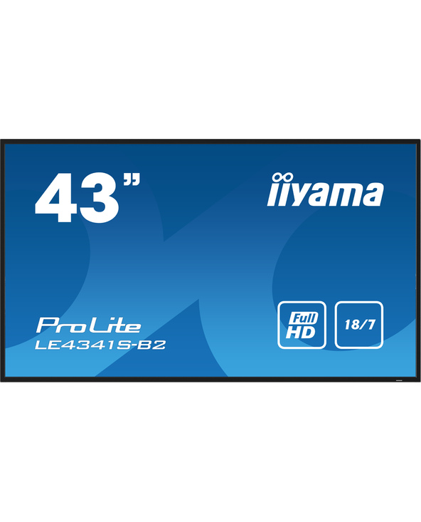 iiyama PROLITE LE4341S-B2 Écran plat de signalisation numérique 108 cm (42.5") LCD 350 cd/m² Full HD Noir 18/7