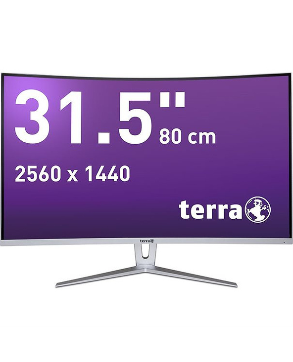Wortmann AG 3030219 32" LED Dual WQHD Argent, Blanc