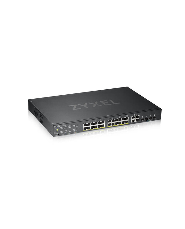 Zyxel GS1920-24HPV2 Géré Gigabit Ethernet (10/100/1000) Connexion Ethernet, supportant l'alimentation via ce port (PoE) Noir