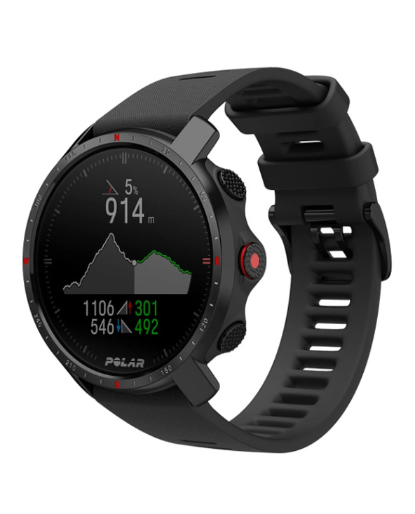 Polar Grit X Pro Titan 3,05 cm (1.2") MIP 47 mm Numérique 240 x 240 pixels Écran tactile Noir GPS (satellite)