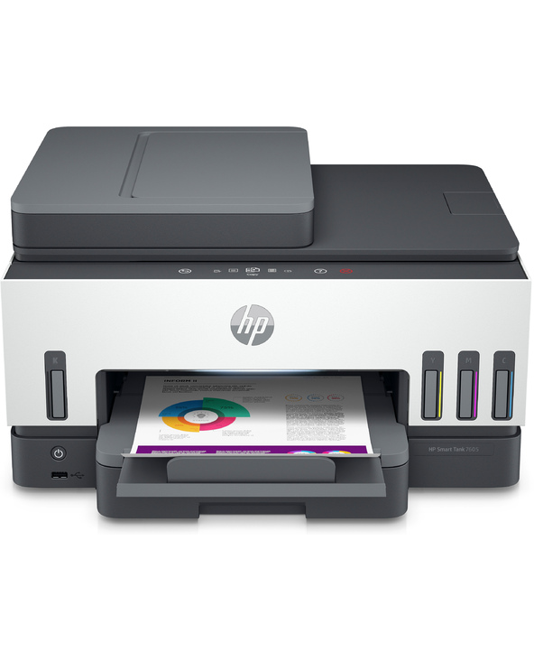 HP Smart Tank Imprimante tout-en-un 7605, Couleur, Imprimante pour Home and home office, Impression, copie, numérisation, téléco
