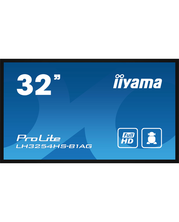 iiyama LH3254HS-B1AG affichage de messages Écran plat de signalisation numérique 80 cm (31.5") LCD Wifi 500 cd/m² Full HD Noir I