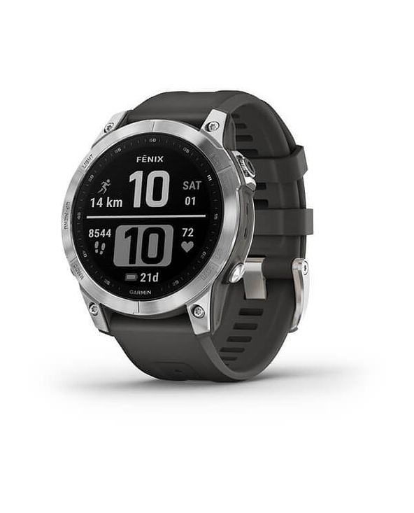 Garmin fenix 7 3,3 cm (1.3") MIP 47 mm Numérique 260 x 260 pixels Écran tactile Argent Wifi GPS (satellite)