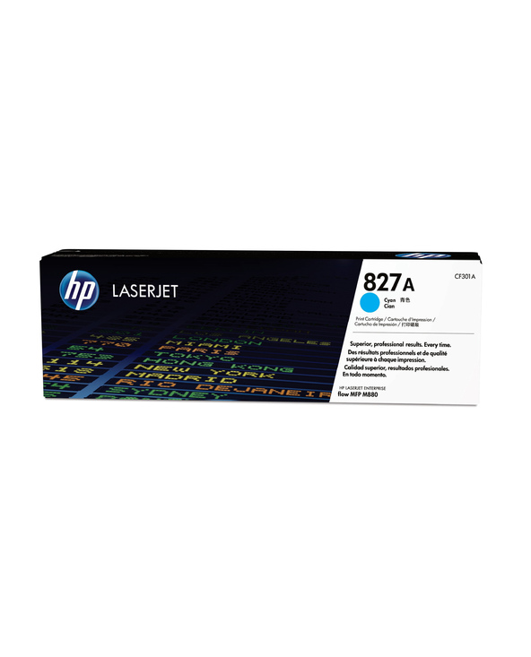 HP 827A toner LaserJet cyan authentique HP 827A toner LaserJet cyan authentique