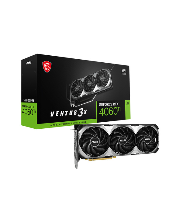 MSI VENTUS GEFORCE RTX 4060 TI 3X 16G OC carte graphique NVIDIA 16 Go GDDR6 MSI VENTUS GEFORCE RTX 4060 TI 3X 16G OC carte graphique NVIDIA 16 Go GDDR6