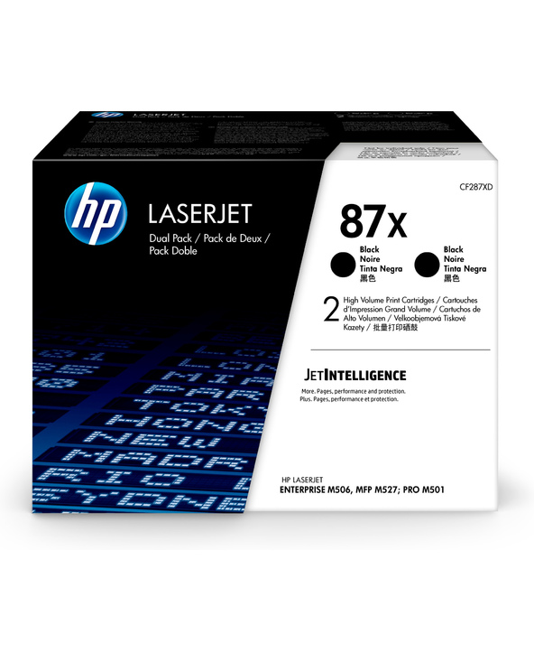 HP 87X LaserJet, lot de 2 cartouches de toner grande capacité authentiques, noir