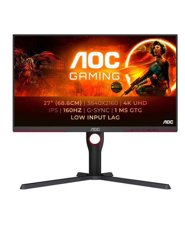 AOC G3 U27G3X/BK 27" LED 4K Ultra HD 1 ms Noir, Rouge