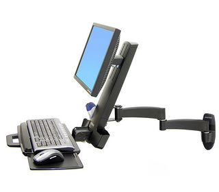 Ergotron 200 Series Combo Arm 61 cm (24") Noir Mur