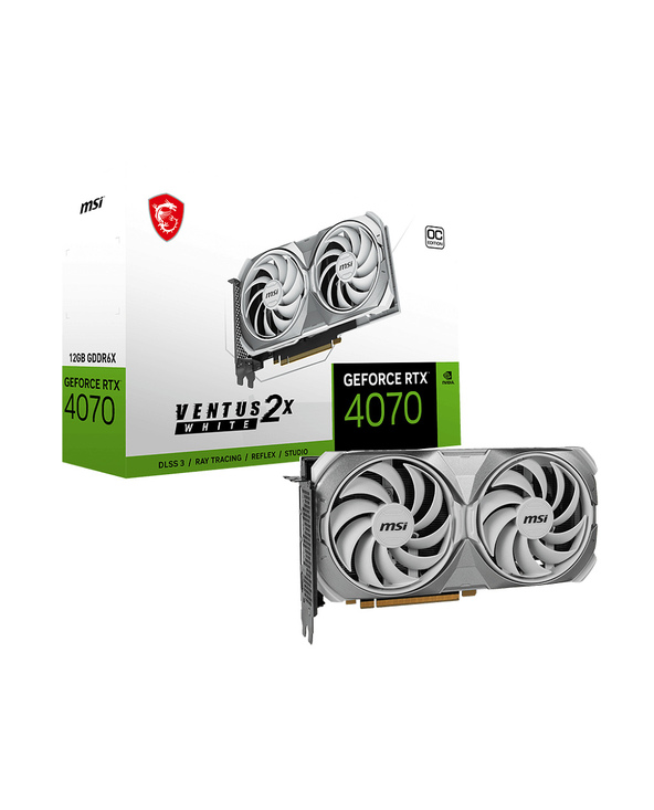 MSI VENTUS GeForce RTX 4070 2X WHITE 12G OC NVIDIA 12 Go GDDR6X