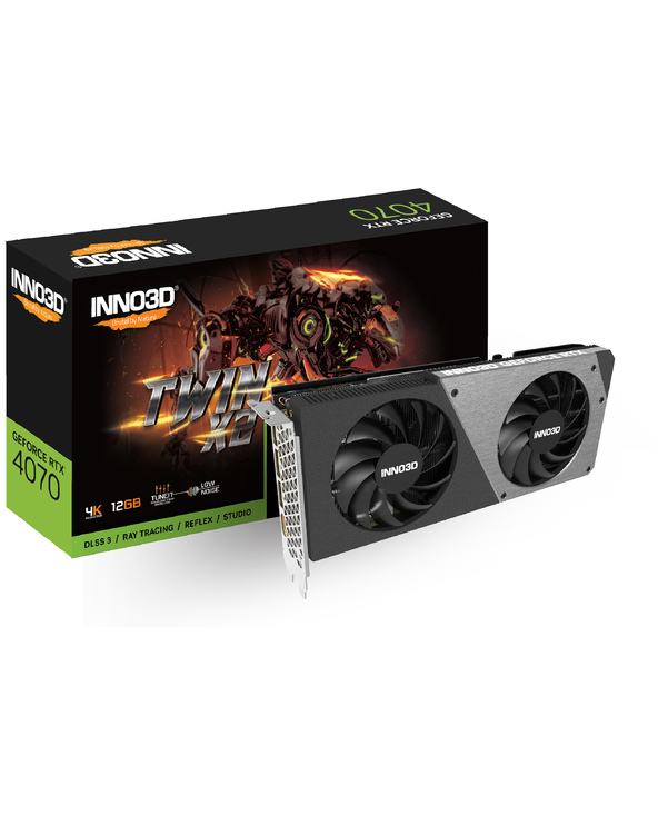 Inno3D N40702-126X-185252N carte graphique NVIDIA GeForce RTX 4070 12 Go GDDR6X