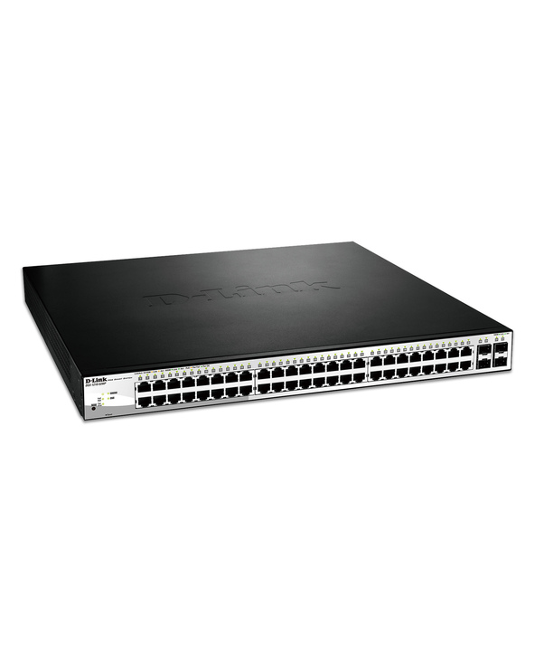 D-Link DGS-1210-52MP Géré L2 Gigabit Ethernet (10/100/1000) Connexion Ethernet, supportant l'alimentation via ce port (PoE) Noir
