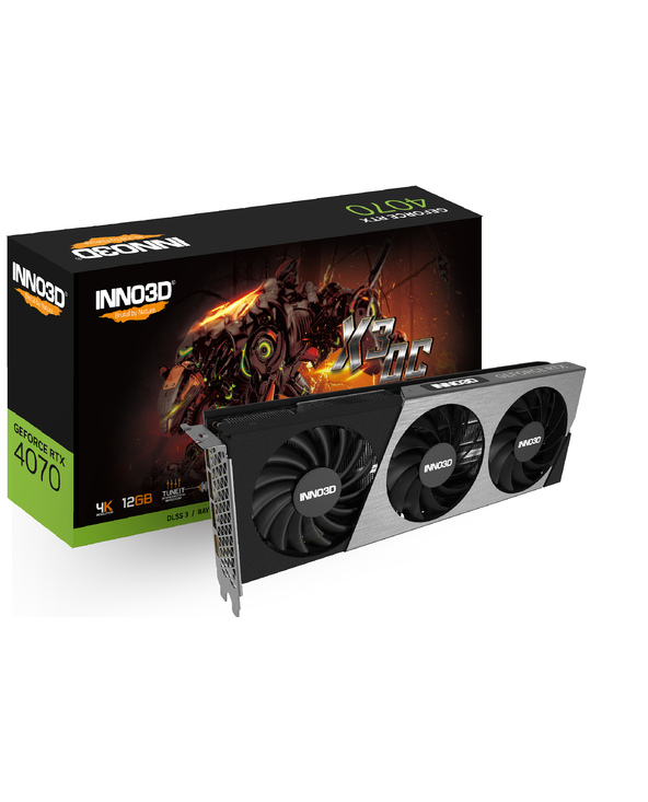 Inno3D N40703-126XX-185252L carte graphique NVIDIA GeForce RTX 4070 12 Go GDDR6X