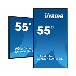 iiyama LH5541UHS-B2 affichage de messages En forme de kiosk 138,7 cm (54.6") LCD 500 cd/m² 4K Ultra HD Noir Intégré dans le proc