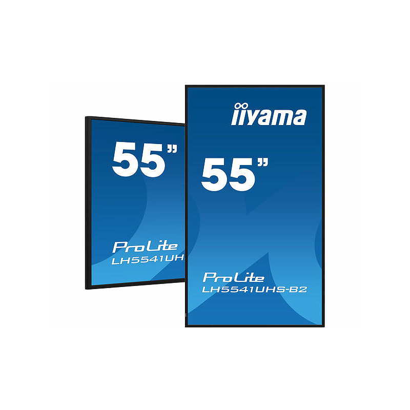iiyama LH5541UHS-B2 affichage de messages En forme de kiosk 138,7 cm (54.6") LCD 500 cd/m² 4K Ultra HD Noir Intégré dans le proc