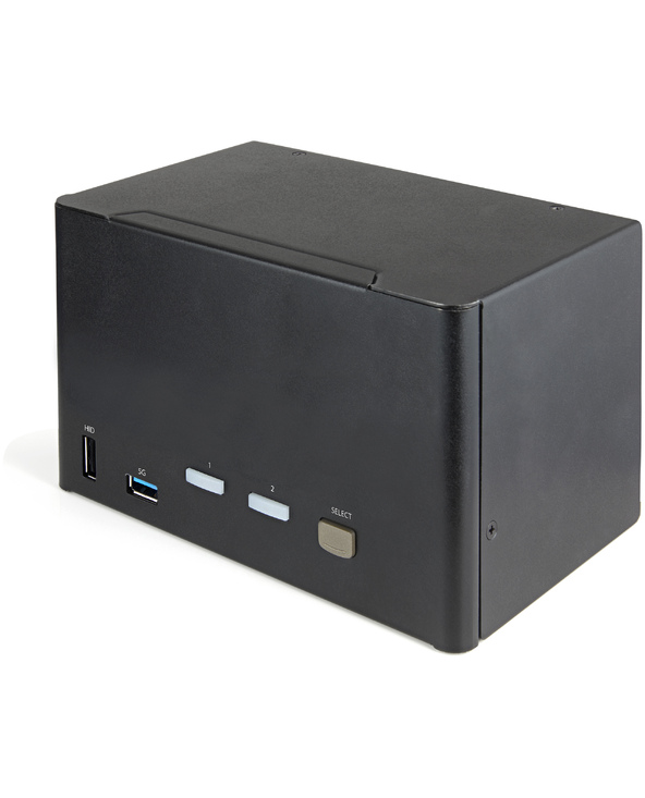 StarTech.com Switch KVM 2 Ports Quadruple Écran DisplayPort - 4K 60Hz UHD HDR - Concentrateur KVM 4K DP 1.2 avec 2 Ports USB 3.0