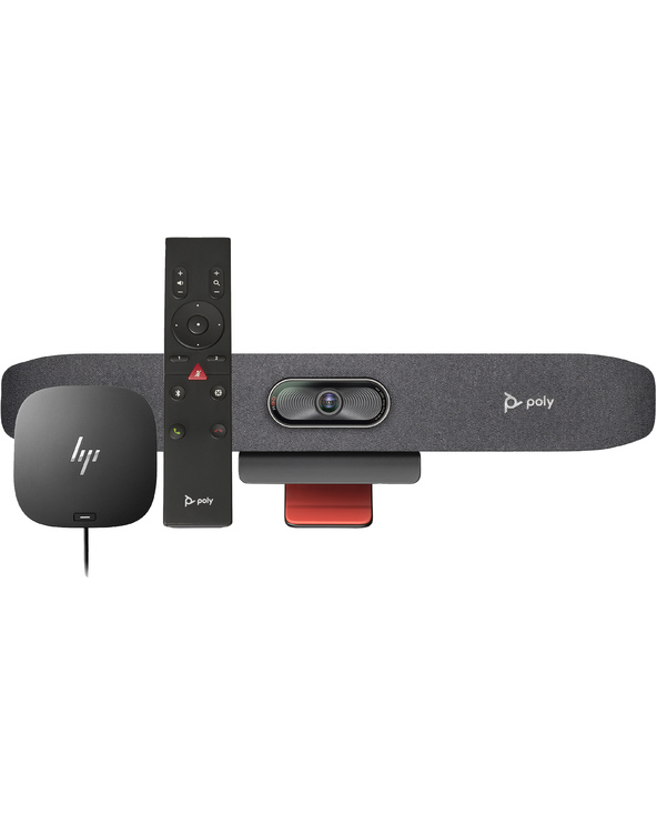 POLY Barre de visioconférence USB Studio R30 et télécommande BT avec station d’accueil HP USB-C G5 (ABB)