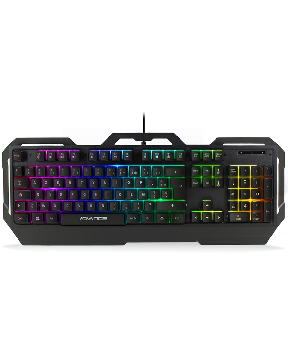 ADVANCE Gamer RGB GTA 250 clavier Jouer USB QZERTY Français Noir