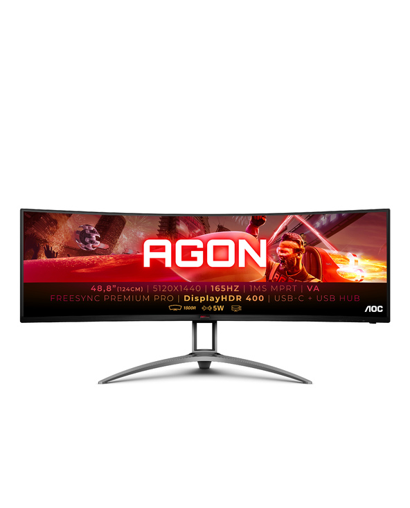 AOC B2 AG493UCX2 48.8" LED Quad HD 1 ms Noir