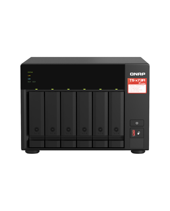 QNAP TS-673A NAS Tower Ethernet/LAN Noir V1500B
