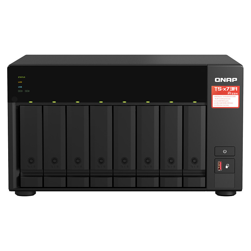 QNAP TS-873A NAS Tower Ethernet/LAN Noir V1500B