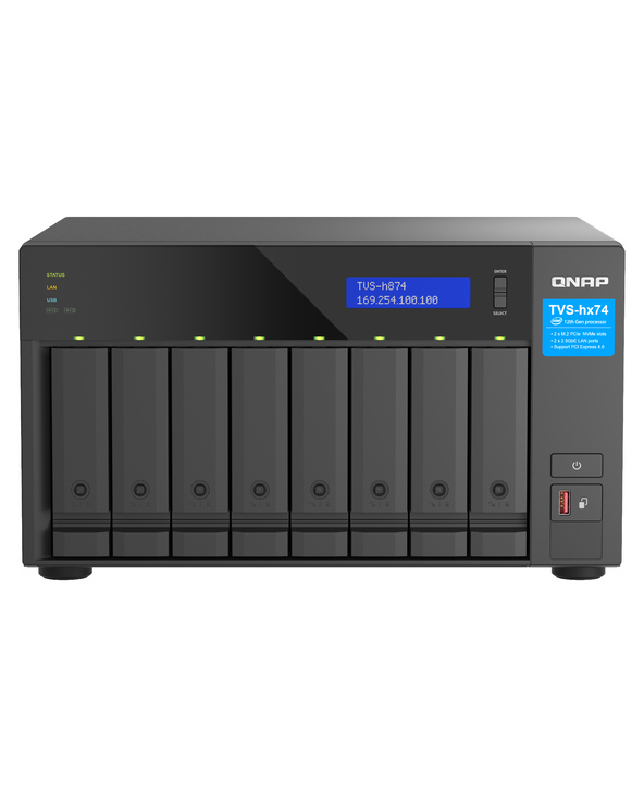 QNAP TVS-h874 NAS Tower Ethernet/LAN Noir i5-12400