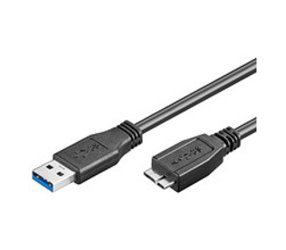 Goobay 1m USB 3.0 A/micro-B câble USB USB A Micro-USB B Noir