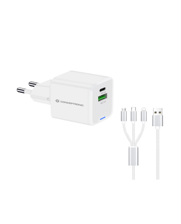 Conceptronic ALTHEA16W chargeur d'appareils mobiles Universel Blanc Secteur Charge rapide Intérieure