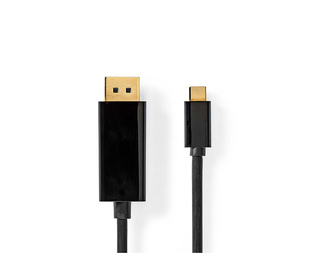 Nedis CCGL64352BK20 câble vidéo et adaptateur 2 m USB Type-C DisplayPort Noir