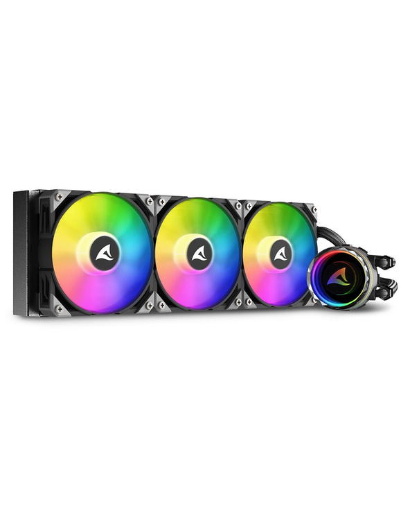 Sharkoon S90 RGB Boitier PC, Processeur Refroidisseur de liquide tout-en-un 12 cm Noir 1 pièce(s)