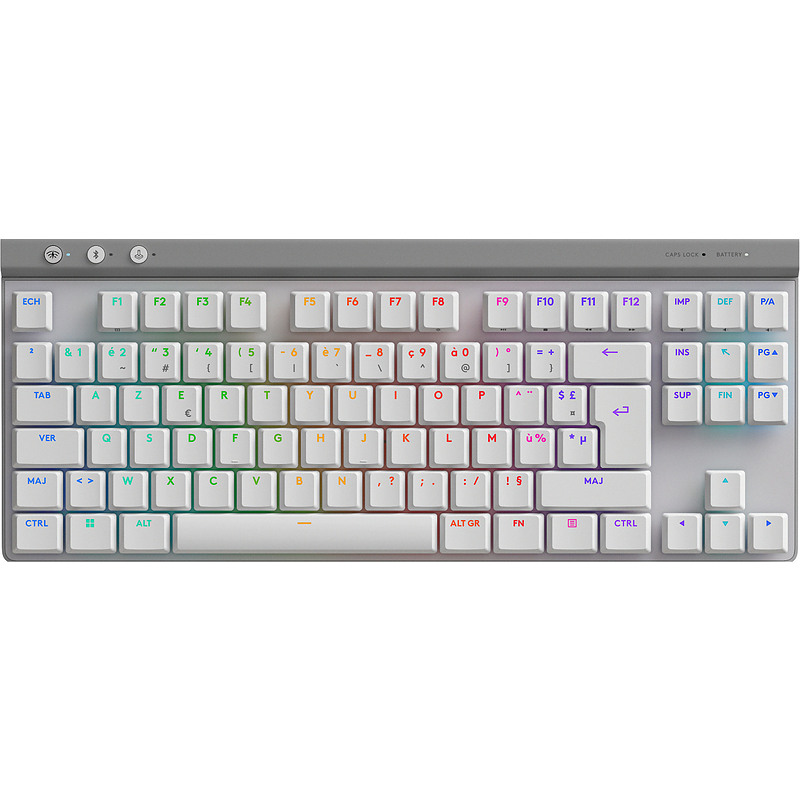 Logitech G G515 clavier Jouer RF sans fil + Bluetooth AZERTY Français Blanc