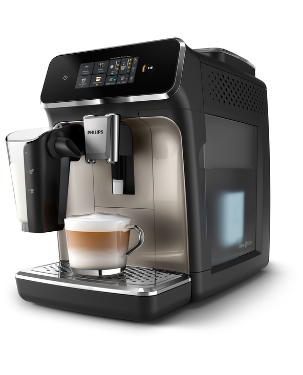 Philips Série 2300 SilentBrew Noir / Chrome EP2336/10 Machine expresso broyeur, 4 boissons carafe LatteGo