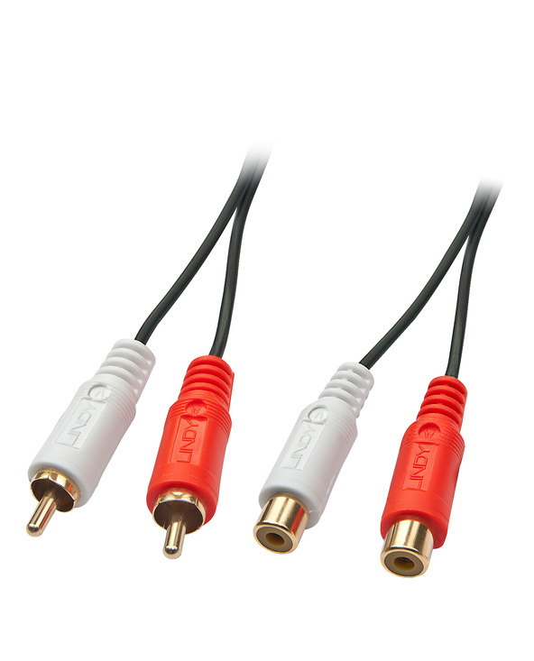 Lindy 35671 câble audio 2 m 2 x RCA Noir, Rouge, Blanc