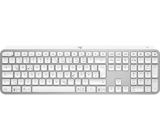 Logitech MX Keys S clavier Universel RF sans fil + Bluetooth QWERTZ Allemand Aluminium, Blanc