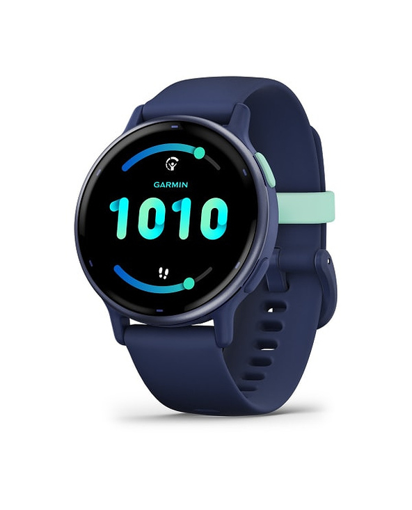 Garmin Vivoactive 5 3,05 cm (1.2") AMOLED Numérique 390 x 390 pixels Écran tactile Bleu Wifi GPS (satellite)