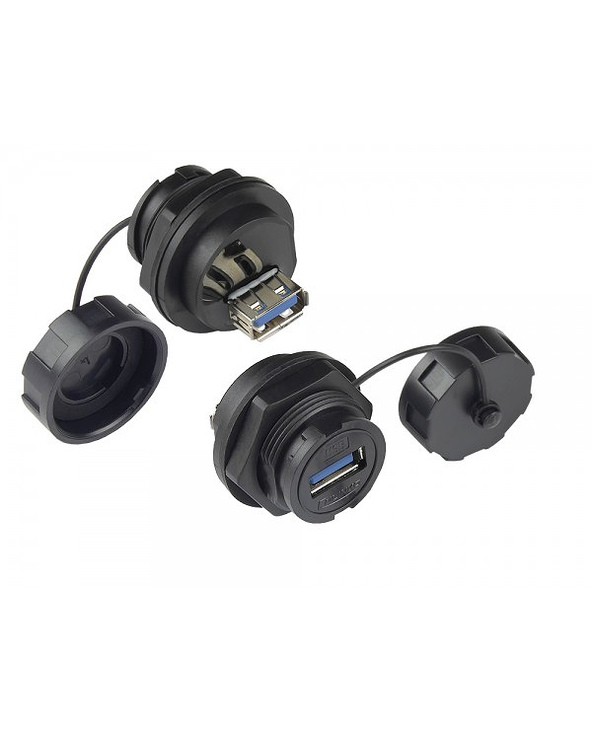Alcasa IC04-U304 connecteur de fils USB A Noir